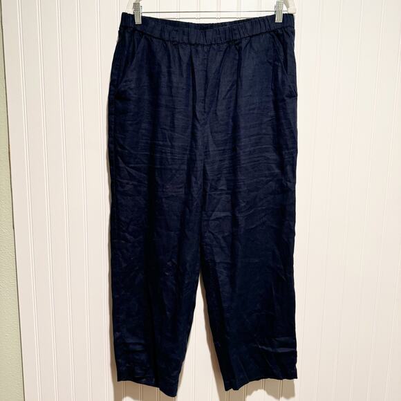 Quince European Linen Pants Deep Navy Size Large - Picture 2 of 7